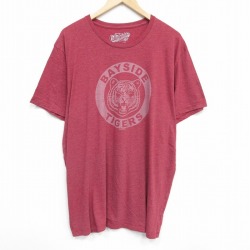 XL★古着 オールドネイビー 半袖 Tシャツ メンズ 大きいサイズ クルーネック 赤 レッド 霜降り 25aug18 中古