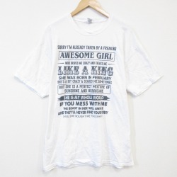 【20%OFF】XL★古着 フルーツオブザルーム 半袖 Tシャツ メンズ メッセージ コットン クルーネック 白 ホワイト 25aug20 中古