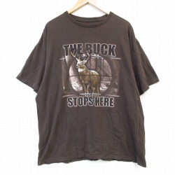 半袖Tシャツ シカ ブラウン XL | 古着