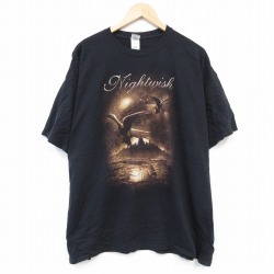 半袖Tシャツ ナイトウィッシュプリント ブラック XL | 古着