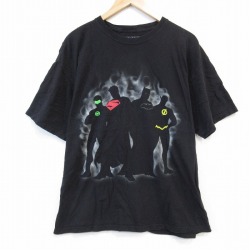 XL★古着 半袖 Tシャツ メンズ DCコミックス ジャスティスリーグ コットン クルーネック 黒 ブラック 25aug25 中古
