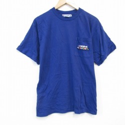 XL★古着 半袖 Tシャツ メンズ カーニバル コットン クルーネック 青 ブルー 25aug25 中古