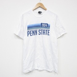 L★古着 ヘインズ Hanes 半袖 Tシャツ メンズ PENN コットン クルーネック 白 ホワイト 25sep01 中古