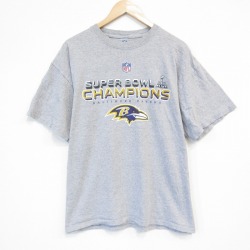 【50%OFF】NFL ボルチモアレイブンズ 半袖Tシャツ グレー XL | 古着