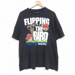 【50%OFF】半袖Tシャツ アングリーバード ブラック XL | 古着