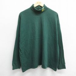 【50%OFF】XL★古着 長袖 ビンテージ Tシャツ メンズ 90年代 90s NFL グリーンベイパッカーズ 大きいサイズ コットン タートルネック ハイネック USA製 緑 グリーン アメフト スーパーボウル 24jul27 中古