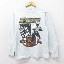 【50%OFF】フルーツオブザルーム 90s 長袖Tシャツ PURDUE グレー S | 古着