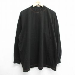 【20%OFF】XL★古着 スターター STARTER 長袖 Tシャツ メンズ 90年代 90s ワンポイントロゴ 大きいサイズ コットン モックネック ハイネック USA製 黒 ブラック 24oct08 中古