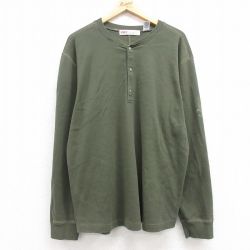 XL★古着 リーバイス Levis 長袖 Tシャツ メンズ ワシ 大きいサイズ コットン 緑 グリーン 25mar07 中古