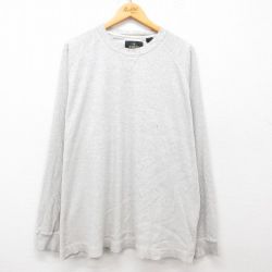 XL★古着 レッドヘッド 長袖 ビンテージ Tシャツ メンズ 00年代 00s 無地 ラグラン 大きいサイズ コットン クルーネック 薄グレー 25mar13 中古