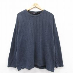 XL★古着 FADED GLORY 長袖 Tシャツ メンズ 紺 ネイビー 25mar21 中古