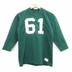 S★古着 ウィルソン 長袖 ビンテージ フットボール Tシャツ メンズ 80年代 80s 61 USA製 緑 グリーン 25mar22 中古