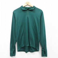 M★古着 カベラス 長袖 ハーフジップ トップス メンズ 90年代 90s USA製 緑 グリーン 25mar28 中古