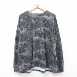 XL★古着 レッドヘッド 長袖 Tシャツ メンズ 大きいサイズ コットン クルーネック 黒他 ブラック 迷彩 25mar28 中古
