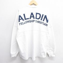 XL★古着 SPIRIT 長袖 ビンテージ Tシャツ メンズ 90年代 90s PALADINS 大きいサイズ コットン クルーネック USA製 白 ホワイト 25apr23 中古