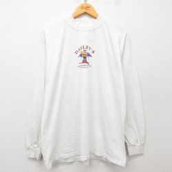 L★古着 長袖 ビンテージ Tシャツ メンズ 00年代 00s DALLEYS スキー コットン クルーネック カナダ製 白 ホワイト 【spe】 25apr23 中古