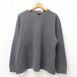 XL★古着 エルエルビーン LLBEAN 長袖 ビンテージ Tシャツ メンズ 00年代 00s 無地 大きいサイズ コットン クルーネック グレー 25may20 中古