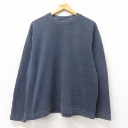 【50%OFF】XL★古着 ギャップ GAP 長袖 Tシャツ メンズ 無地 クルーネック グレー 25may21 中古