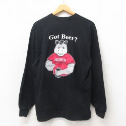 【20%OFF】L★古着 ジャージーズ 長袖 ビンテージ Tシャツ メンズ 00年代 00s Got クルーネック 黒 ブラック 25may22 中古