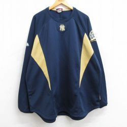 XL★古着 マジェスティック 長袖 ビンテージ Tシャツ メンズ 00年代 00s MLB ニューヨークヤンキース ラグラン 大きいサイズ ロング丈 クルーネック 紺 ネイビー メジャーリーグ ベースボール 野球 【spe】 25jun02 中古