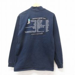 L★古着 長袖 ビンテージ Tシャツ メンズ 00年代 00s モンスターズ コットン モックネック ハイネック 黒 ブラック 25jun12 中古