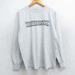 L★古着 フルーツオブザルーム 長袖 ビンテージ Tシャツ メンズ 00年代 00s サッカー チャンピオン クルーネック 薄グレー 霜降り 25jun12 中古