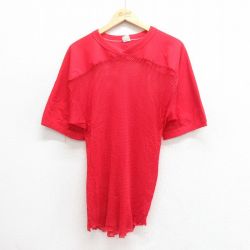 ラッセル 70s 半袖Tシャツ Vネック レッド M | 古着