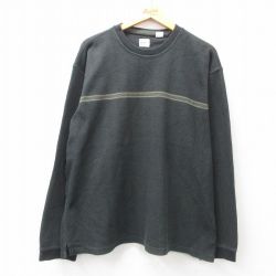【50%OFF】XL★古着 アロー 長袖 Tシャツ メンズ 大きいサイズ クルーネック 濃グレー他 25jun23 中古