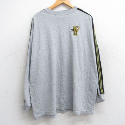 【20%OFF】XL★古着 長袖 ビンテージ Tシャツ メンズ 90年代 90s RH 大きいサイズ クルーネック グレー 霜降り 25jun25 中古