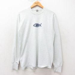 M★古着 フルーツオブザルーム 長袖 ビンテージ Tシャツ メンズ 00年代 00s KESWICK クルーネック グレー 霜降り 25jun27 中古