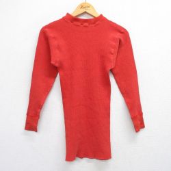 XL★古着 長袖 ビンテージ サーマル Tシャツ メンズ 80年代 80s 無地 赤系 レッド 25jun28 中古