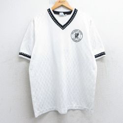 XL★古着 半袖 ビンテージ サッカー Tシャツ メンズ 90年代 90s ウェルスレイ 6 Vネック USA製 白他 ホワイト 25jul02 中古
