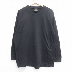 XL★古着 レッドヘッド 長袖 サーマル Tシャツ メンズ 無地 ラグラン クルーネック 黒 ブラック 25jul03 中古