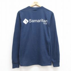 【50%OFF】M★古着 長袖 ビンテージ Tシャツ メンズ 00年代 00s Samaritan クルーネック 紺 ネイビー 25jul12 中古