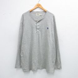 【50%OFF】XL★古着 長袖 Tシャツ メンズ グレー 霜降り 25jul22 中古