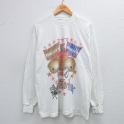 90s 長袖Tシャツ ARMYプリント ホワイト XL | 古着