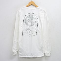 XL★古着 長袖 Tシャツ メンズ SOUL デトロイト コットン クルーネック 白 ホワイト 25jul26 中古