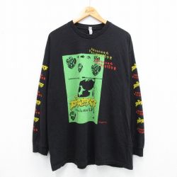 XL★古着 長袖 ロック バンド Tシャツ メンズ DIZTORT 黒 ブラック 25jul28 中古