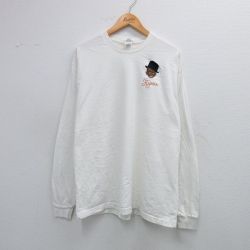 XL★古着 長袖 Tシャツ メンズ Stymie コットン クルーネック 白 ホワイト 25aug02 中古