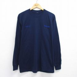 【50%OFF】L★古着 長袖 ビンテージ Tシャツ メンズ 00年代 00s PEPSICO クルーネック 紺 ネイビー 25aug07 中古