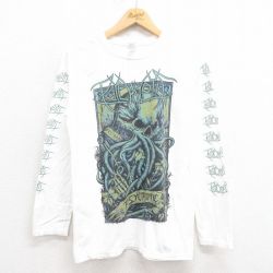 半袖ロックバンドTシャツ PSYCROPTICプリント ホワイト S | 古着