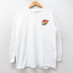 L★古着 長袖 ビンテージ Tシャツ メンズ 90年代 90s GWRRA コットン クルーネック 白 ホワイト 25aug20 中古