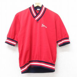 【50%OFF】L★古着 チャンピオン champion 半袖 ビンテージ Tシャツ メンズ 70年代 70s Senecas Vネック USA製 赤他 レッド 【spe】 25aug20 中古