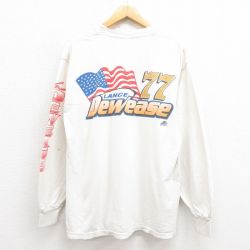 XL★古着 半袖 ビンテージ Tシャツ メンズ 00年代 00s LANCE コットン クルーネック 白 ホワイト 25aug21 中古