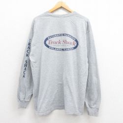 XL★古着 フルーツオブザルーム 長袖 ビンテージ Tシャツ メンズ 00年代 00s トラックシャック 大きいサイズ クルーネック グレー 霜降り 25aug21 中古
