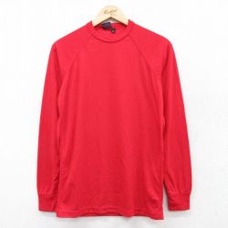 M★古着 パタゴニア patagonia 長袖 ビンテージ Tシャツ メンズ 90年代 90s キャプリーン 無地 ラグラン クルーネック USA製 赤 レッド 【spe】 25aug27 中古