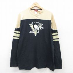 リーボック 00s 長袖Tシャツ NHL ピッツバーグペンギンズ ブラック XL | 古着