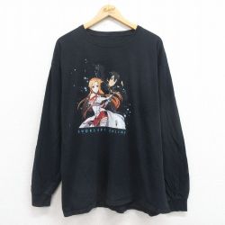 長袖Tシャツ ソードアートオンライン ブラック XL | 古着