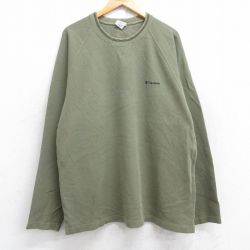 コロンビア 00s 長袖Tシャツ ワンポイントロゴ グリーン XL | 古着