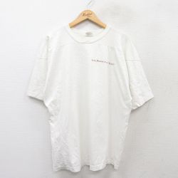 XL★古着 半袖 ビンテージ フットボール Tシャツ メンズ 90年代 90s 映画 愛と追憶の記憶 コットン Vネック USA製 白 ホワイト 【spe】 25aug30 中古